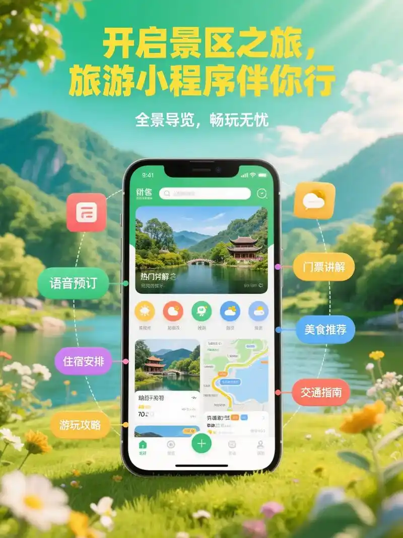智慧旅游小程序示意
